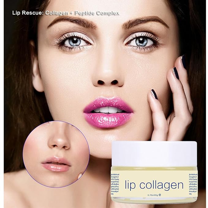Lip Collagen Plumper Moisturizing Lip Repairing Sleeping Mask with Squalane Fade Lip Lines Hydrating Lip Treatment for Remove Dead Skin Beauty Care-VivaGrace Women