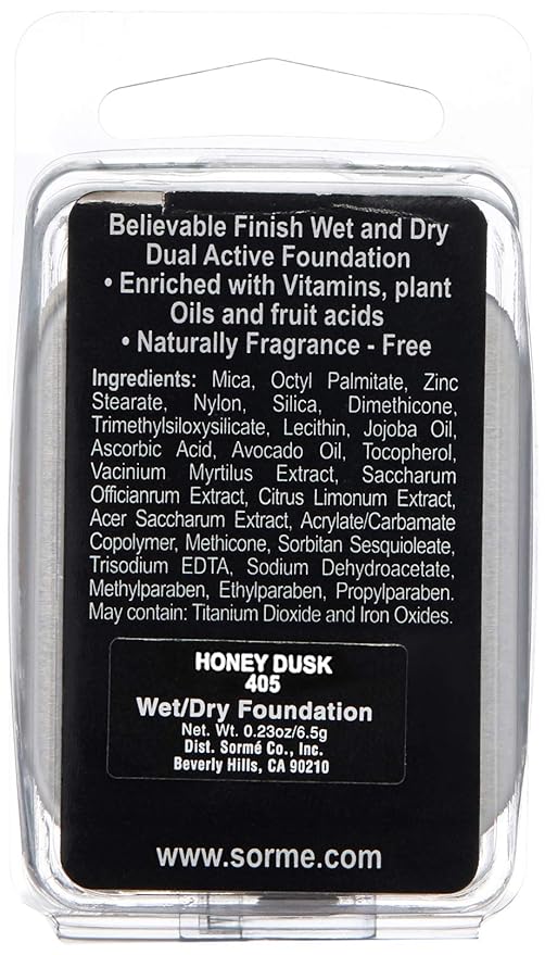 Sorme' Treatment Cosmetics Believable Finish Dual Active Foundation Refill, Honey Dusk-VivaGrace Women