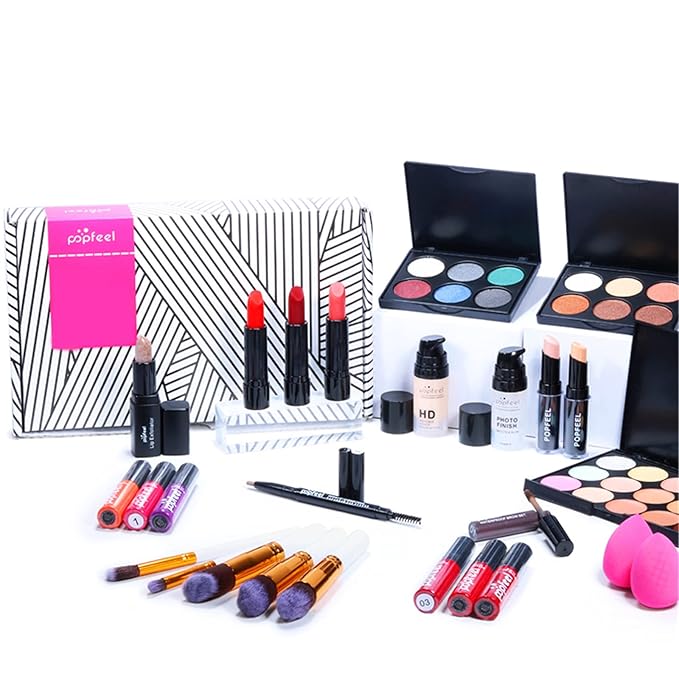 Multi-purpose Makeup Kit All-in-One Makeup Gift Set Colours Mix Eyeshadow Concealer Lip Gloss Pressed Powder and Powder Blusher Cosmetic Makeup Palette Set Kit #091-VivaGrace Women