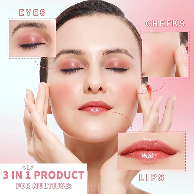 4 Pcs Fruit Lip Stain Set, Vivid Watery Lip Tint Lip Gloss, Plump Velvet Lip Tint Stain, Natural Matte Liquid Lipstick for Lips Cheek Eye, Non-Stick Cup Mini Tinted Lip Long lasting Waterproof-VivaGrace Women