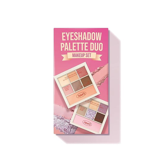 AMTS Eyeshadow Off Sienna & Misty Lavender Palettes Set, Valentine's gifts for teen girls, women | Matte Shimmer Metallic, Long Lasting-VivaGrace Women