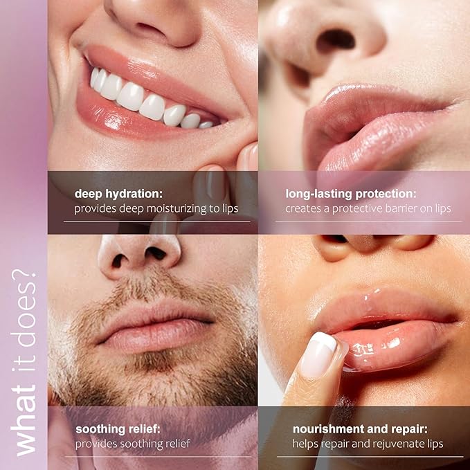 Lip Sleeping Mask Overnight Moisturizer Balm, Berry Lip Mask, Day and Night Repair Lip Balm for Improves Dryness Cracked, Moisturize Nourish Lip Scrubs Exfoliate Reduce Lip Lines (3pack)-VivaGrace Women