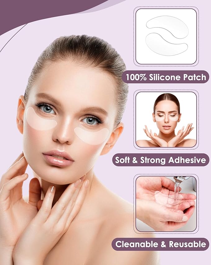 Reusable Anti-Wrinkle Patches Set, Reusable Silicone Patches Set, Forehead, Undereye and Smile Lines Repair-VivaGrace Women