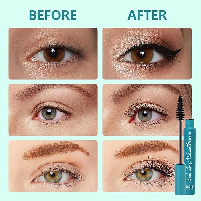 Lash Extension Mascara, Volumizing and Lengthening Formula, Smudge Proof & Waterproof, Long Lasting Wear, Suitable for Sensitive Eyes