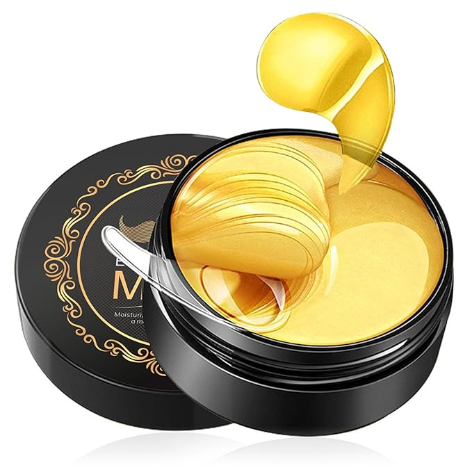 Under Eye Patches, 24K Gold Eye Mask, Eye Patches for Puffy Eyes and Dark Circles Reduce Eye Bags Fine Lines Smooth Wrinkle, Anti-Aging,Hydrating, Eye Skin care Pads with Collagen (60PCS)-VivaGrace Women