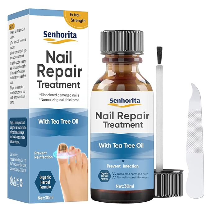 Toenail Repair Treatment, Extra Strength Nail Repair Liquid with Natural Tea Tree Oil Extract, Toenail Repair Solution for Thickened and Ingrow Nails-VivaGrace Women