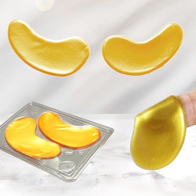 Under Eye Anti-Aging Eye Mask Collagen Patch Treatment for Minimizing Wrinkles, Puffy Eyes, Eye Bags, Dark Circles, Fine Lines Under the Eye, Looking Less Tired, Revitalizing, Moisturizing and Refreshing Your Skin 12 Pairs (Gold)-VivaGrace Women