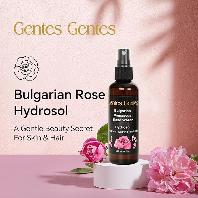 100% Pure Bulgarian Damascus Rose Water Hydrosol – Luxury Facial Toner for Hydration & Radiant Skin, Body Mist & Pillow Spray | Natural Skincare | 3.4 fl oz-VivaGrace Women