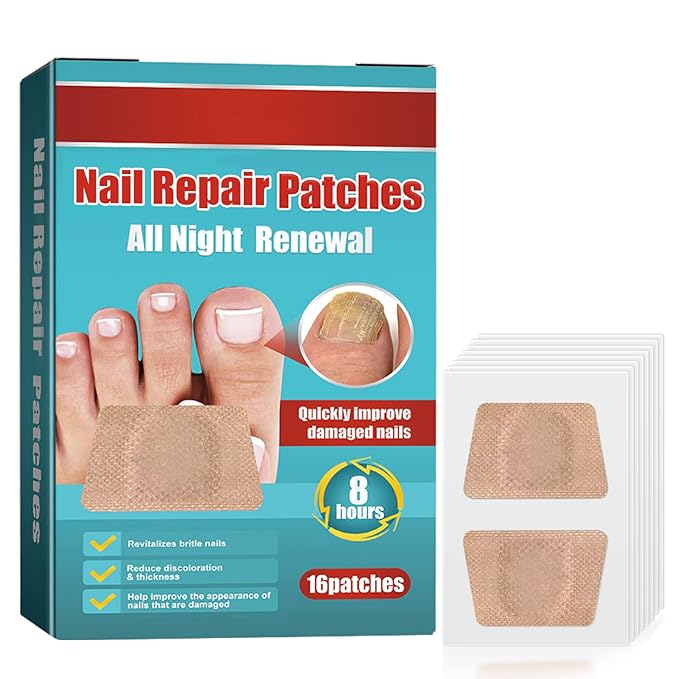 Toenail Repair Treatment, 16Pcs Nail Repair Treatment Extra Strength, Restores Health Appearance of Discolored or Damaged Nails, Comfortable & Convenient-VivaGrace Women