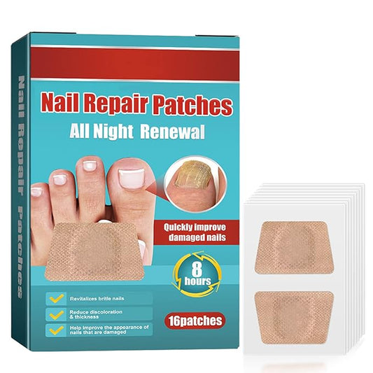 Toenail Repair Treatment, 16Pcs Nail Repair Treatment Extra Strength, Restores Health Appearance of Discolored or Damaged Nails, Comfortable & Convenient-VivaGrace Women