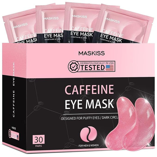 Under Eye Patches (30 Pairs), Caffeine Eye Masks for Dark Circles Puffy Eyes Undereye Bags, Collagen Eye Patches for Wrinkles and Puffiness, Skin Care Gift for Her-VivaGrace Women