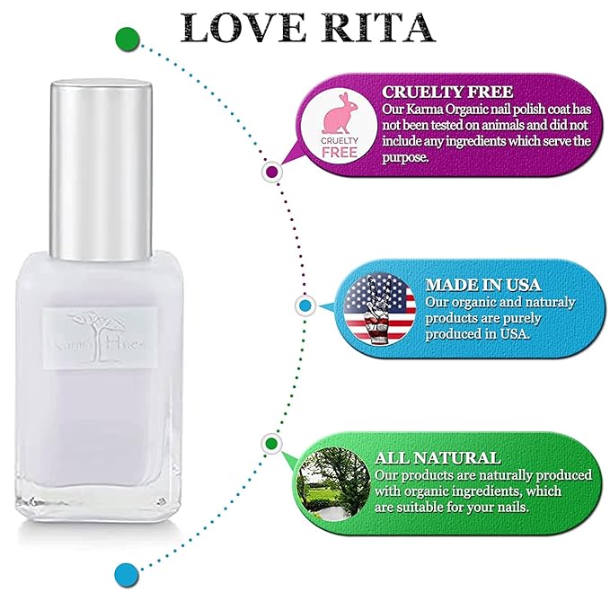 Karma Naturals Nail Polish – Non-Toxic, Vegan & Cruelty-Free (Love, Rita, 0.43 fl oz)