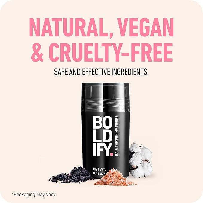 BOLDIFY Hair Fibers (28g) - Fill In Thinning and Fine Hair for an Instantly Fuller, Thicker Look - 14 Shades for Women & Men - Dark Gray-VivaGrace Women