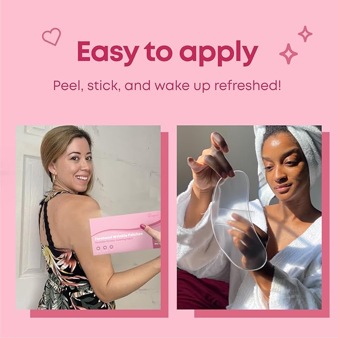 Forehead Wrinkle Patches | Non-Invasive Reusable Skin Care Solution | Fine Lines and Wrinkles Smoothing | Pairs with Eye Patches and Face Tape | Long-Lasting Skin Pads for a Smoother Look | Pack of 2-VivaGrace Women