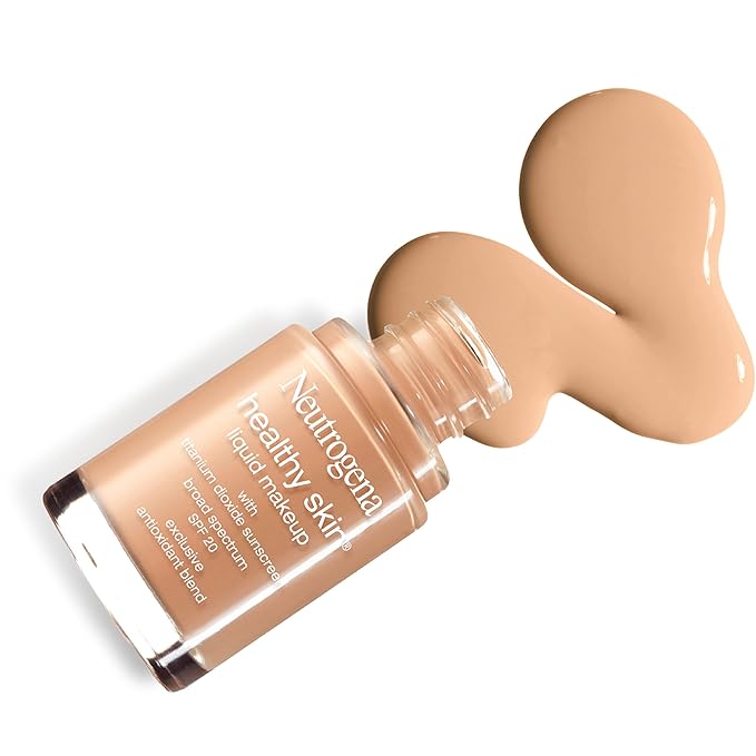 Neutrogena Healthy Skin Liquid Makeup Foundation, Broad Spectrum SPF 20 Sunscreen, Lightweight & Flawless Coverage Foundation with Antioxidant Vitamin E & Feverfew, 105 Caramel, 1 fl. oz-VivaGrace Women