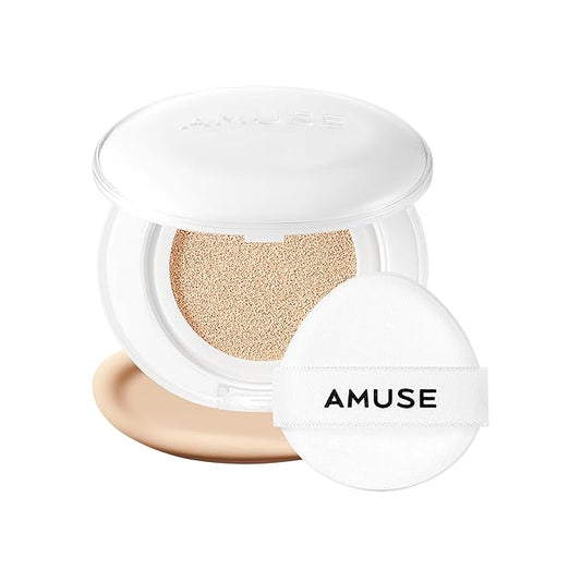 Amuse SEOUL Ceramic Skin Perfector Cushion Foundation 02 HEALTHY | Long-lasting, Lightweight, Semi-matte, Flawless Coverage, Hypoallergenic, Vegan, Korean Beauty (15g / 0.52oz.)-VivaGrace Women