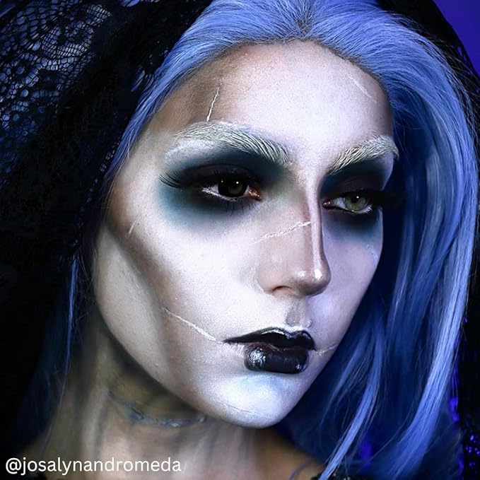 Mehron Makeup Color Cups | Stage, Foundation, Face Paint, Body Paint, Halloween | Face Paint Makeup | Greasepaint .5 oz (14 g) (Moonlight White)-VivaGrace Women