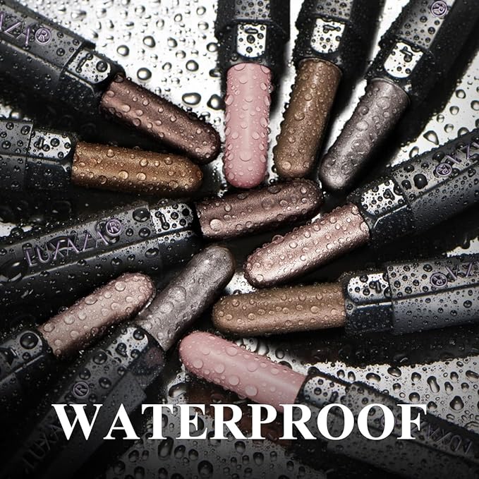 Neutral Eyeshadow Stick Makeup 6PCS Set, Brown Nude Metallic Shimmer Matte Cream Eye Shadow Palette Eyeliner Brightener Pencil Crayon - BROWN CANYON-VivaGrace Women