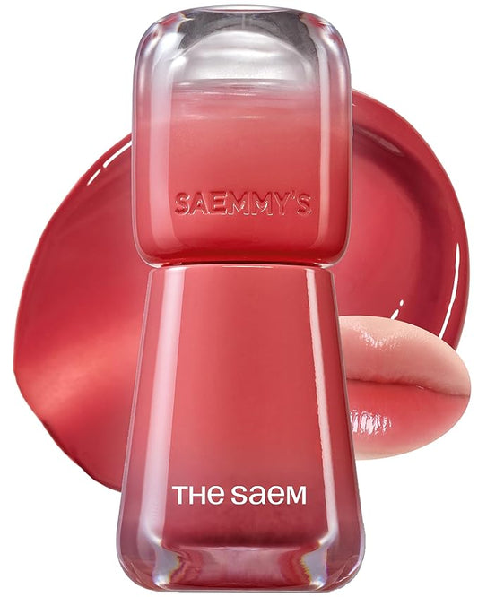 THESAEM Saemmy's Ade Shot Tint - Korean Lip Titnt, Water Gel Lip Stain with Plump Glowy Moisturizing Finish, Buildable Radiant Gloss, Long-Lasting Comfort, 0.1 fl.oz. (05 Rose Hibiscus)-VivaGrace Women