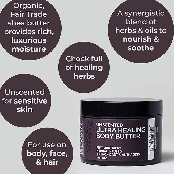 Ora's Amazing Herbal Unscented Moisturizer Travel Set, Touchy Skin Salve, Unscented Body Butter & Body Oil Set, Travel Size, Eczema and Senstivie Skin-VivaGrace Women