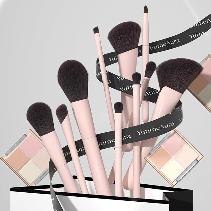 Makeup Brushes 10Pcs Professional Makeup Brush Set Foundation Contour Concealer Blush Highlight Powder Blending Eye Shadow Brush-VivaGrace Women