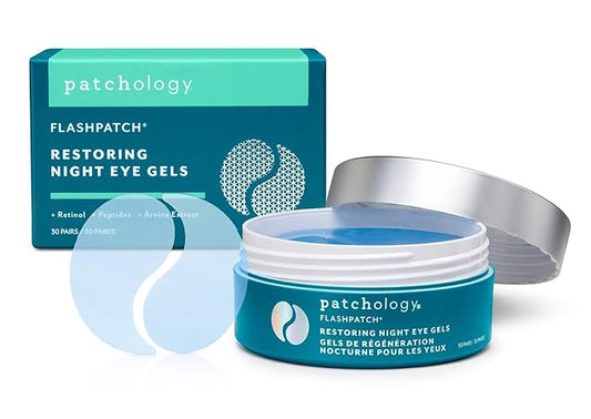 Patchology Restoring Night Eye Gels - Under Eye Patches For Dark Circles and Puffy Eyes Care - Anti Aging Under Eye Masks with Retinol - Eye Bags, Puffiness & Wrinkles Reducer (30 Pairs)-VivaGrace Women