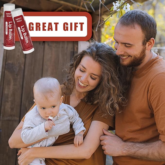 64 Pack Natural Lip Balm Bulk with Vitamin E and Coconut Oil Valentine's Day best choice - Moisturizing, Soothing, and Repairing Dry and Chapped Lips - 16 Flavors - Non-GMO-VivaGrace Women