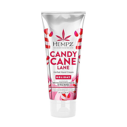 Hempz Limited Edition Candy Cane Lane Hand Cream Lotion (3 Oz) – Mini Holiday Scented Travel Cream Skin Care for Women & Men, Made with Shea Butter for Combatting Dry Hands while Travelling-VivaGrace Women