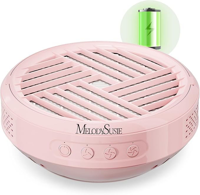 MelodySusie Cordless Nail Dust Collector,Compact Vacuum Fan Rechargeable Dust Collector with Reusable Filter,SProR Powerful Dust Suction Machine for Acrylic Gel Polish Manicure Pedicure at Salon&Home-VivaGrace Women