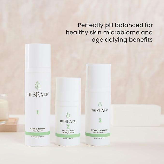 The Spa Dr. 3-Step Age-Defying Skincare System - Antiaging SkinCare Set for Women - Anti Aging Skin Care Sets for Women - Skin Care Routine: Cleanser, Age Defying Lift & Tight Serum, Moisturizer-VivaGrace Women