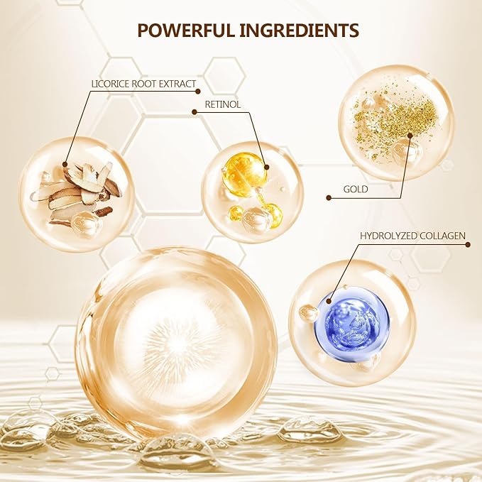 60 Pcs 24K Gold Under Eye Patches, 30 Pairs Undereye Mask for Dark Circles Puffy Eyes Treatment, Collagen Gel Pads Hydrating for Puffiness Wrinkle Eye Bags, Women Men Beauty Skin Care Products-VivaGrace Women