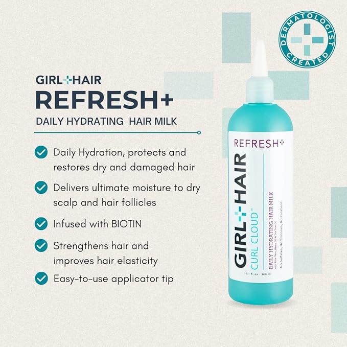 G+H REFRESH+ Daily Hydrating Hair Milk | Deep Hydration to Restore Dry Hair, Refresh Scalp | Aloe Vera, Biotin, & Coconut Water | 10.1 Fl Oz-VivaGrace Women
