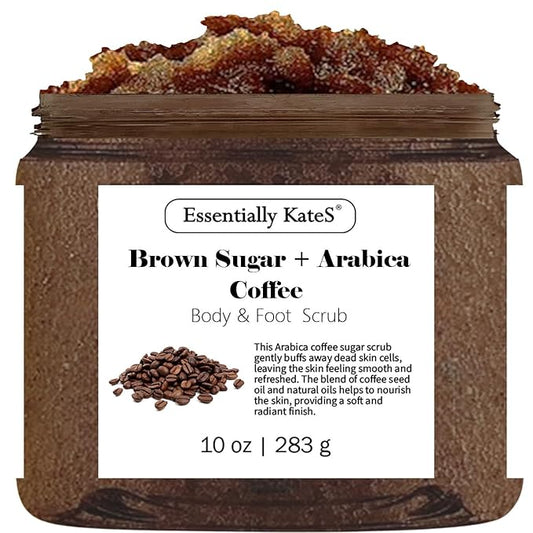 Brown Sugar + Arabica Coffee Body & Foot Scrub 10 oz-VivaGrace Women