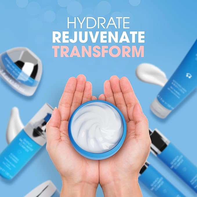 Quench 7 Piece Skincare Set - Japanese Onsen Volcanic Hydration and Anti Aging Skin Care Set with Cleanser, Facial Peel, Moisturizer, Night Cream-VivaGrace Women