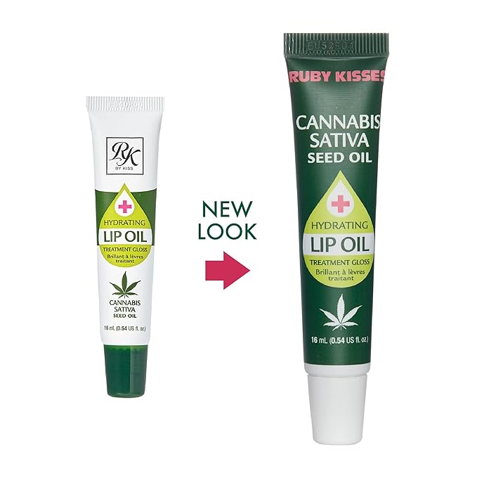 Ruby Kisses Hydrating Lip Oil Cannabis Sativa Hemp Seed RLO04D1 (1 PACK)-VivaGrace Women