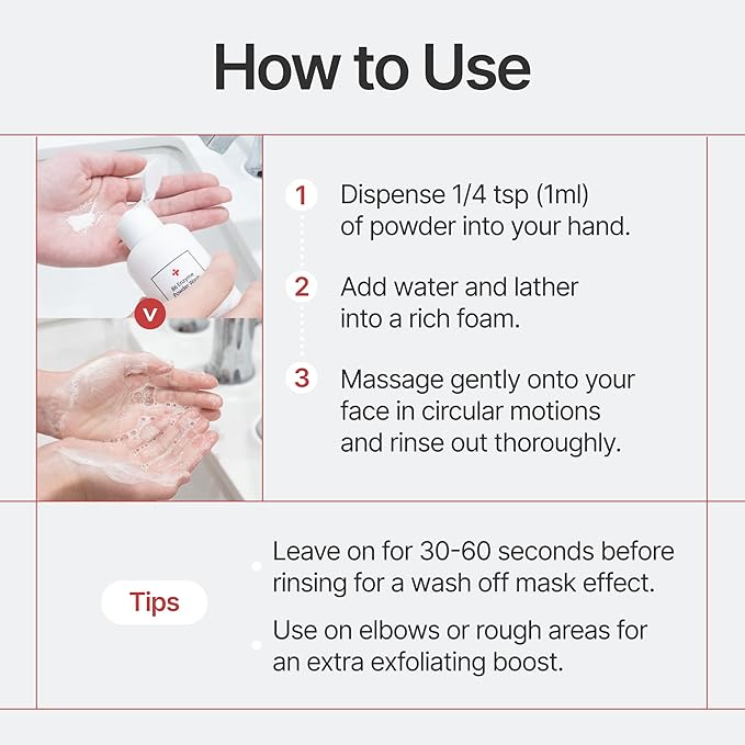 B6 Enzyme Powder Face Cleanser, Korean Skin Care Exfoliating Face Wash with PHA and Papain Enzyme, Face Exfoliator with Calamine and Vitamin B6, Gentle Cleanser, 55g (1.94 Oz)-VivaGrace Women