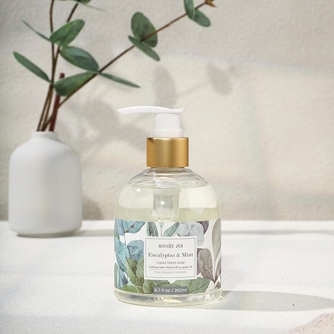 Liquid Hand Soap with Gift Box - Eucalyptus & Mint - 260ml/ 8.7 fl.oz