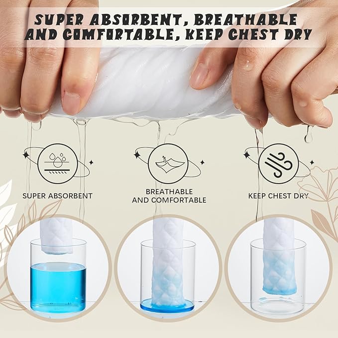 Boyiee 16 Pcs Cotton Bra Liners 3 Layer Reusable Boob Towel Under Breast Sweat Absorber Pads for Woman-VivaGrace Women
