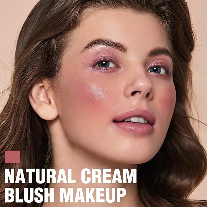 FOCALLURE Cream Blush Makeup,Buildable Blush Stick for Cheeks,Matte and Dewy Finish,Long Wearing,Easy Application,Lightweight Multi Stick,DARK ROSE-VivaGrace Women