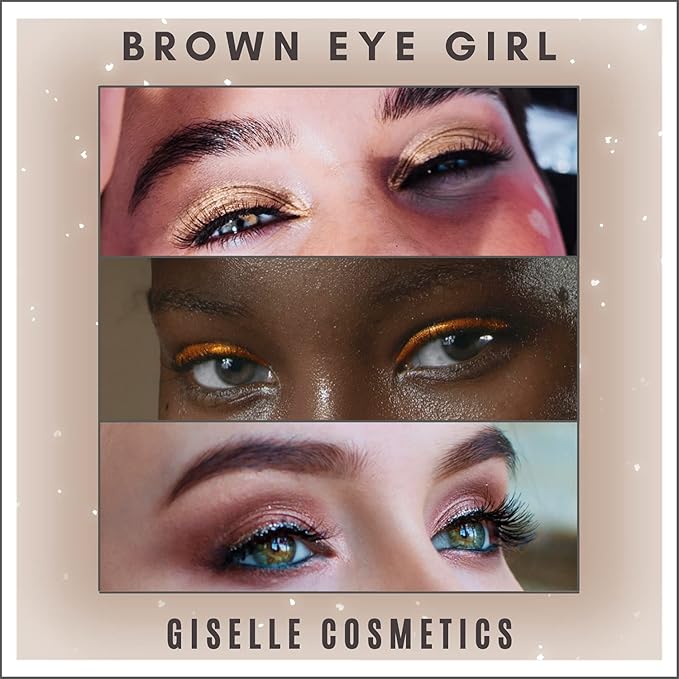 Brown Eyed Girl Loose Mineral Eye Shadow Makeup - Organic, Non-Toxic Glitter Eyeshadow, Loose Powder, Nude Eyeshadow Palette, Copper, Black Shimmer, Light Pink, Bronze-VivaGrace Women