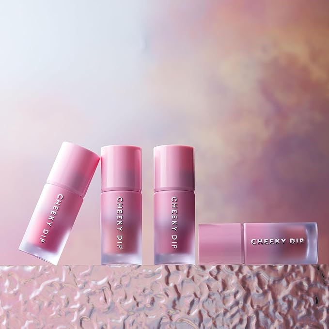 W7 Cheeky Dip Liquid Blusher - Pigmented Colour For Cheek Makeup - Satin Matte Finish - Lustful (Pink)-VivaGrace Women