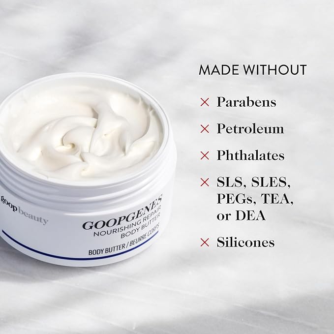 goop Beauty Body Butter | Lotion for Dry Skin | Nourishing Butters & Botanical Extracts | Hydrating & Firming Cream | 6.1 fl oz-VivaGrace Women