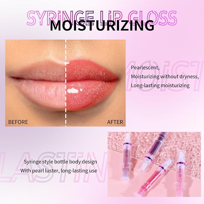 Lip Plumper Booster,Plumping Lip Gloss Spicy Lifter Shimmer Oil Hydrating High-Shine Volumizes Fuller Lip Glass Mirror Glaze Plump and Pout Lip Plumper Nourishing for Women Girls Makeup#4-VivaGrace Women