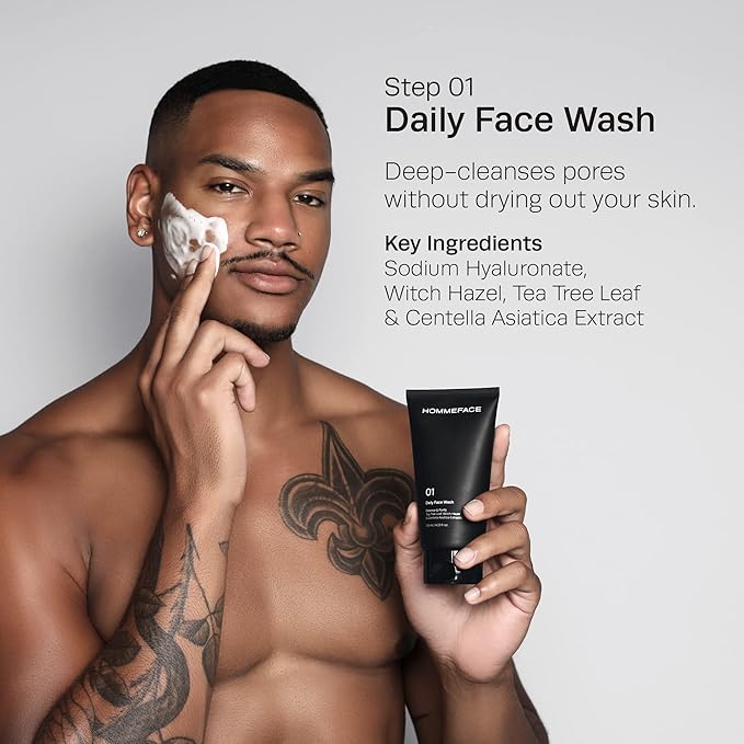HommeFace Daily Trio Skin Care Set for Men, 3-Step Routine-VivaGrace Women