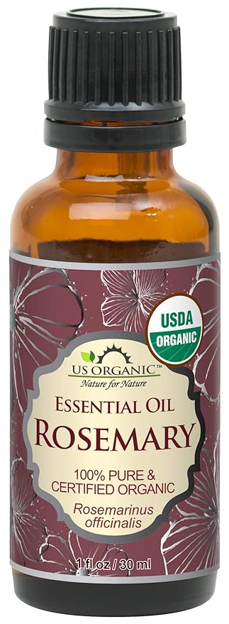 US Organic 100% Pure Rosemary Essential Oil, USDA Certified Organic 100% Pure, Steam Distilled, for Hair Growth, Scalp, Face, Skin, and Aromatherapy (Size Variations Available) (30 ml)-VivaGrace Women