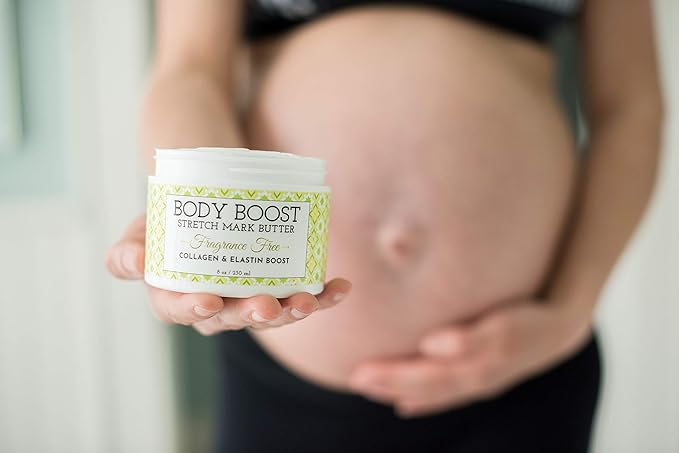 Body Boost Fragrance Free Stretch Mark Butter, 8 oz-Repair Stretch Marks and Scars- Clinically Proven Ingredients- Pregnancy and Nursing Safe-VivaGrace Women