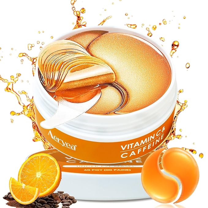 Under Eye Patches with Vitamin C & Caffeine 30 Pairs for Dark Circles, Fine Lines and Puffiness, with Niacinamide Hydra-Gel Collagen, Skin Care for Men & Women-VivaGrace Women