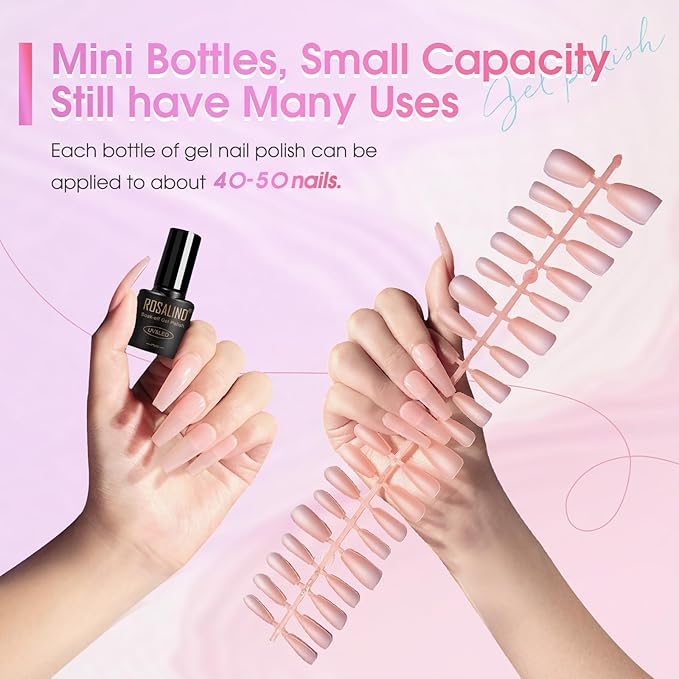 ROSALIND Cat Eye Gel Nail Polish, 8 Color Jelly Gel Polish with Magnet Stick Magnetic Cateye Translucent Effect Sheer Glitter Collection Manicure Gifts for Women-VivaGrace Women