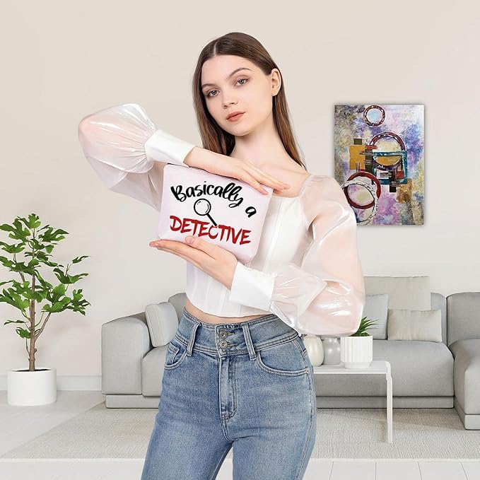 BDPWSS Basically A Detective Makeup Bag True Crime Gift True Crime Junkie Gift True Crime Lovers Gift True Crime Podcast Gift (basically detective)-VivaGrace Women