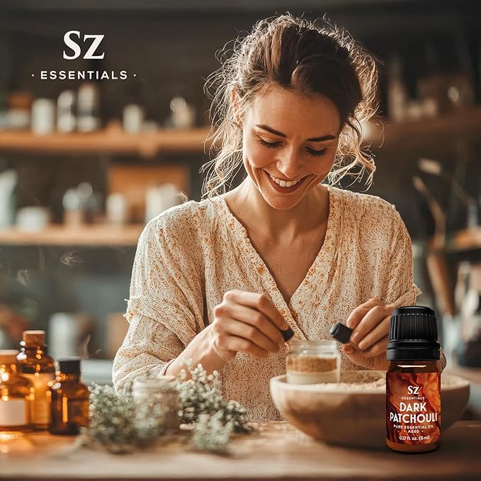 – 5-Year Aged Dark-Patchouli – Premium Essential Oil – Deep, Earthy Aroma | 100% Pure for Aromatherapy, Wellness & Natural Perfumery – DIY | Therapeutic Grade & Vegan – 0.17 fl oz.-VivaGrace Women